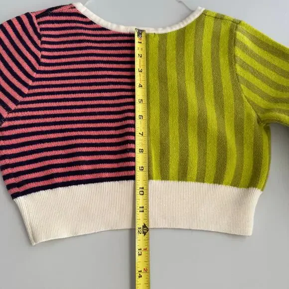 Wild Fable Cropped Long Sleeve V Neck Multicolored Cardigan Sweater Women Size M - Picture 10 of 10